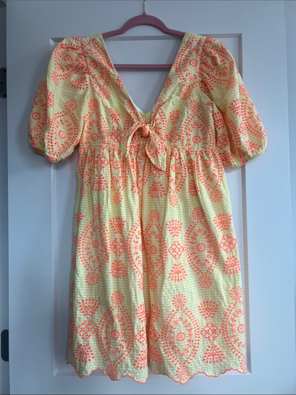 Lilly Pulitzer yellow and orange eyelet dress size 2